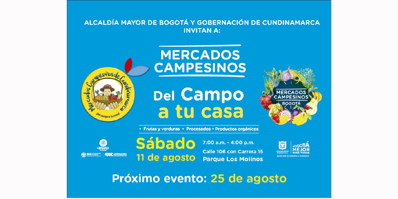 Este fin de semana, mercados campesinos llegan a cuatro localidades de Bogotá
 

