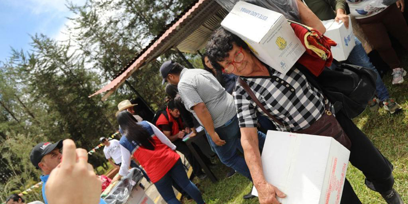 110 familias de Ubalá y Gama recibieron ayudas humanitarias



