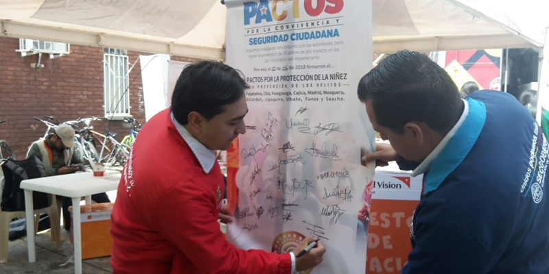 Organización internacional World Vision se suma a los pactos por la convivencia en Cundinamarca