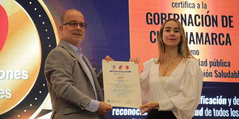 Imagen: Gobernación de Cundinamarca, primera entidad pública certificada como Organización Saludable