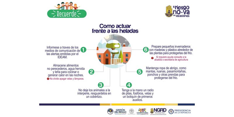 40 municipios de Cundinamarca presentan riesgo de heladas