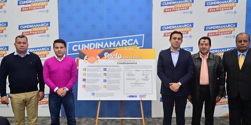 Gobiernos Nacional y Departamental firman pacto por la vida y la democracia en Cundinamarca