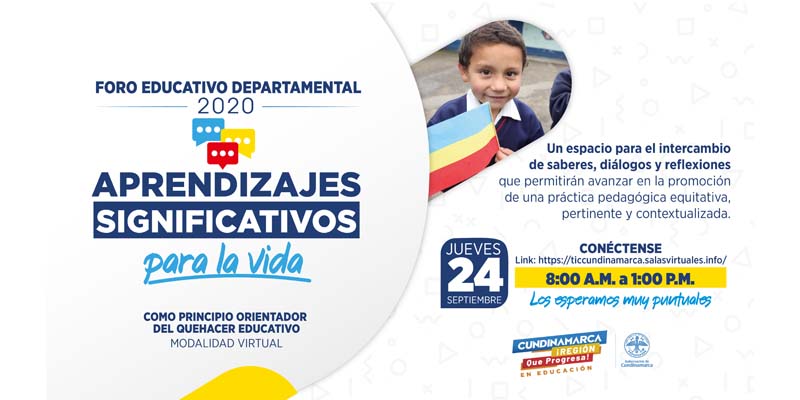 Llega el el Foro Educativo de Cundinamarca 2020

