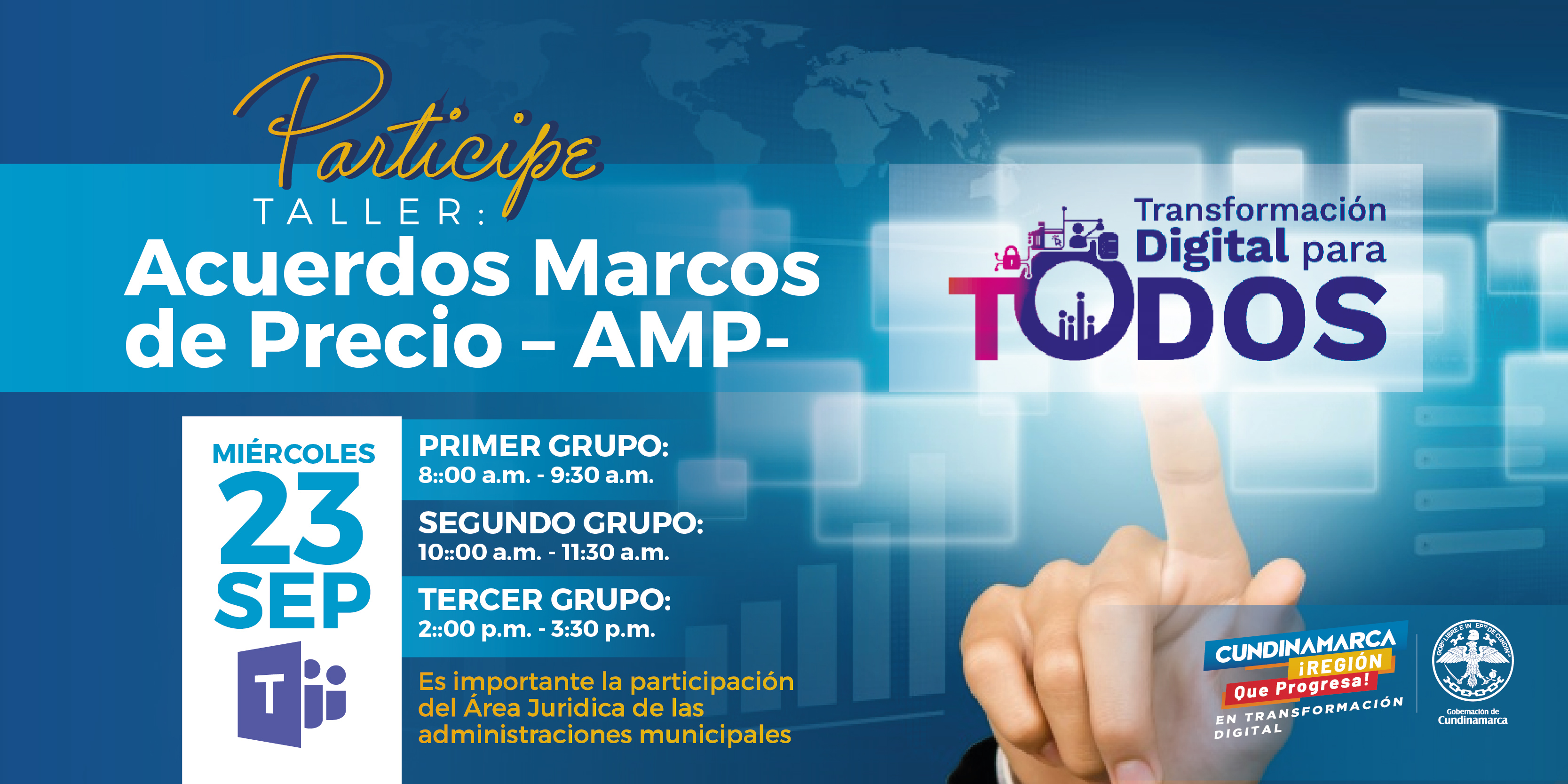 Todas las alcaldías del departamento a participar en el taller Acuerdos Marcos de Precio -AMP-

