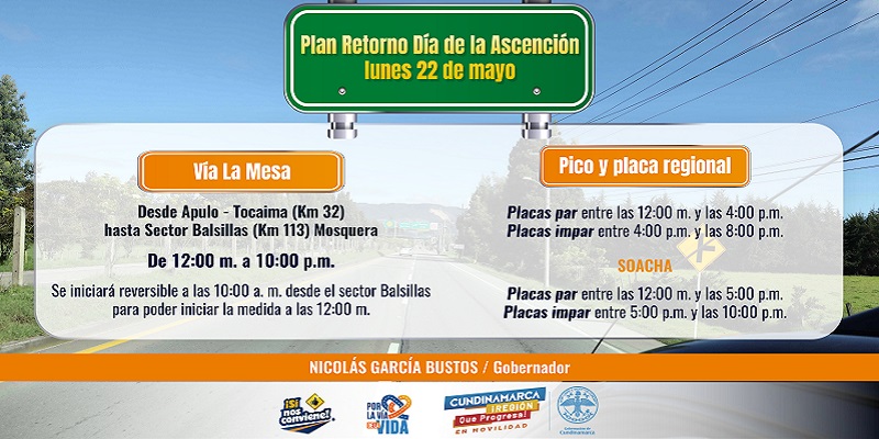 Estas son las medidas de movilidad para el puente festivo de la Ascensión
