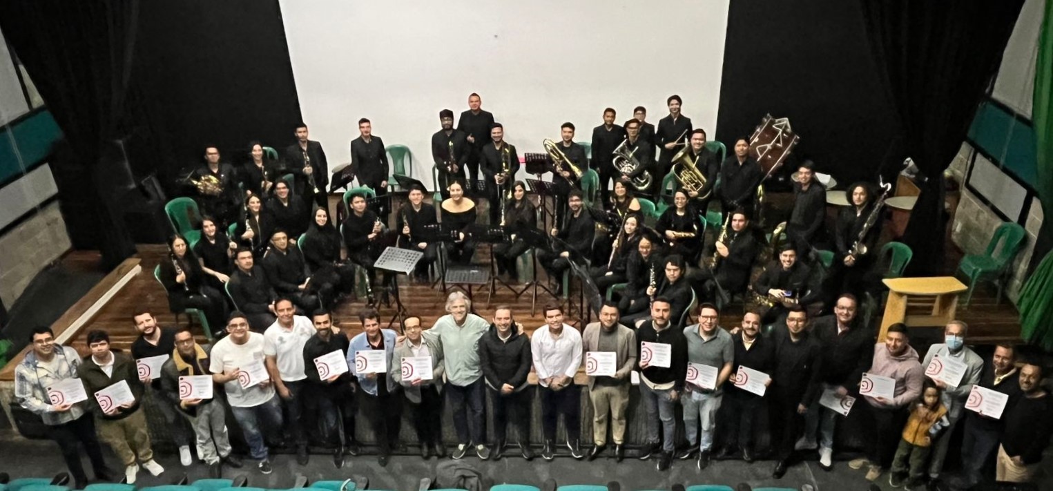 Directores de bandas sinfónicas de Cundinamarca reciben formación de élite en Tocancipá
