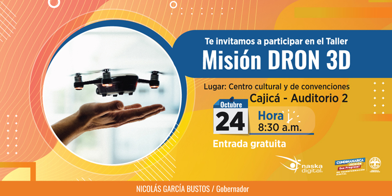 Inició la Semana de la Ciencia, Tecnología e Innovación en Cajicá y con ella el taller Misión Dron 3D
