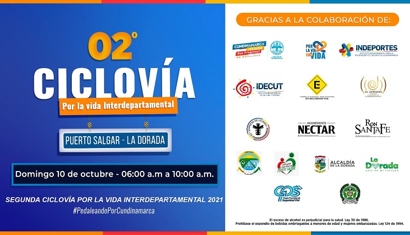 Cundinamarca y Caldas unidos en "Ciclovía Interdepartamental por la Vida"