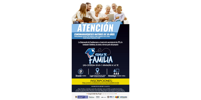 Vuelve el proyecto Escuela TIC Familia, para cundinamarqueses mayores de 50 años

















