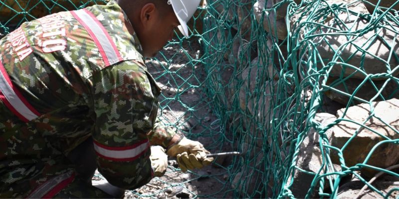 Gobernación de Cundinamarca y UAEGRD avanzan en obra de mitigación en Útica para reducir riesgos del río Negro