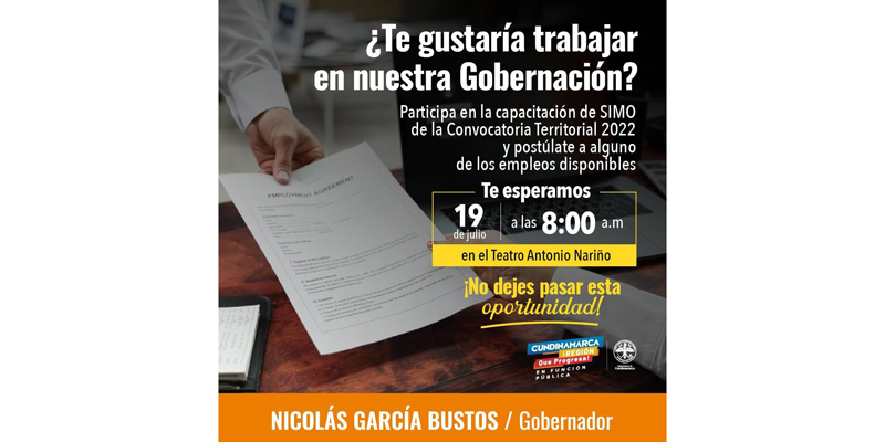 Conozca todo sobre la convocatoria de empleo en Cundinamarca aquí


