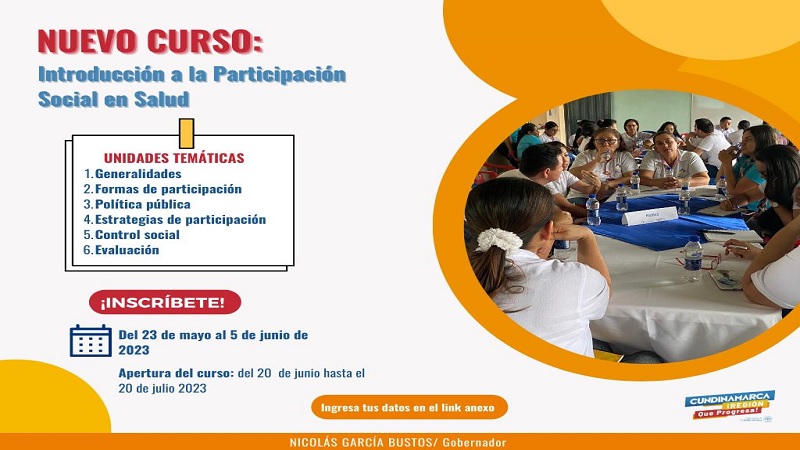 Abiertas inscripciones para curso virtual de participación social