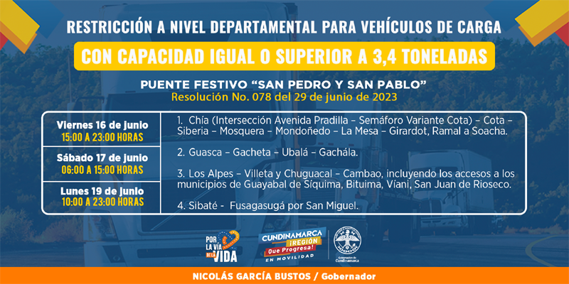 Controles viales en las festividades del San Pedro y San Pablo

