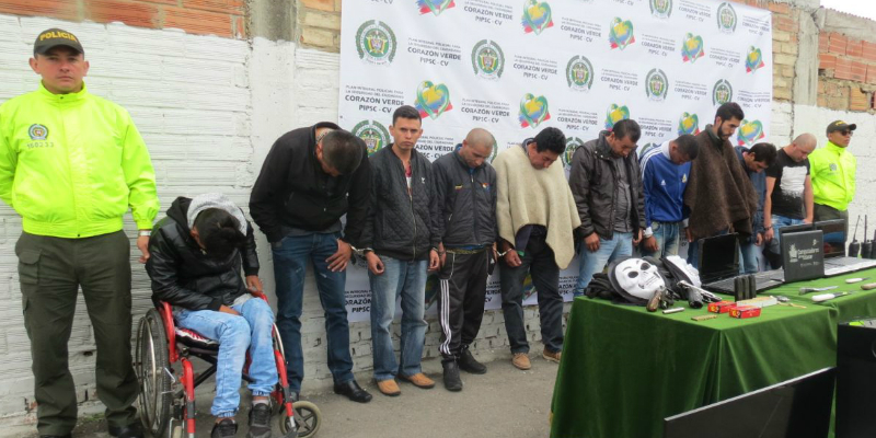 Cae la banda delincuencial “Los Pegaos”, dedicada al hurto en Cundinamarca