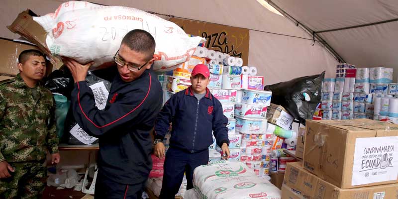     ¡Cundinamarca respondió!
 12.5 toneladas de ayudas para Ecuador



