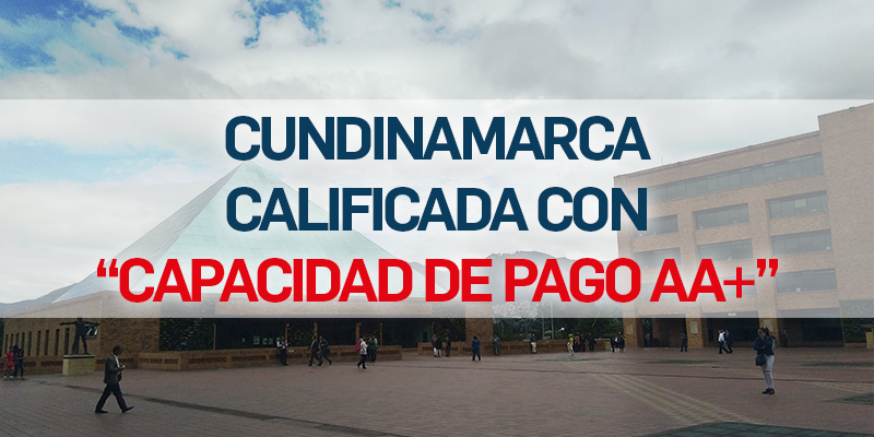 Cundinamarca renueva su calificación AA+ en capacidad de pago










































