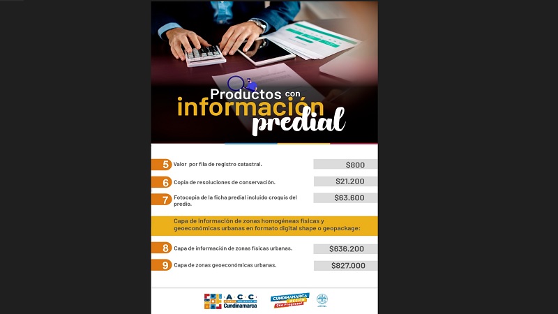 Actualización de productos y servicios catastrales en Cundinamarca 2023

