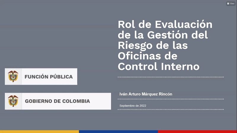 171 servidores públicos del Departamento fueron capacitados en el Rol de la Evaluación de la Gestión del Riesgo