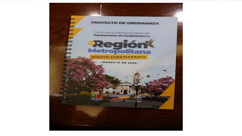 Ante Asamblea Departamental, radican proyecto de ordenanza para que el Departamento integre la Región Metropolitana Bogotá-Cundinamarca










