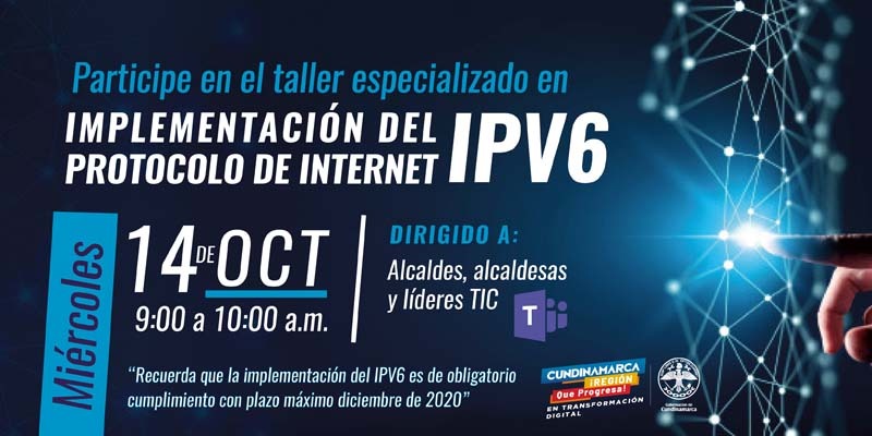 Todas las entidades de Cundinamarca deben implementar el protocolo de internet IPV6