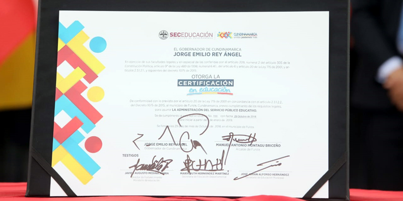 ‘Certificación en educación representa un hecho histórico para Funza’: Jorge Rey
