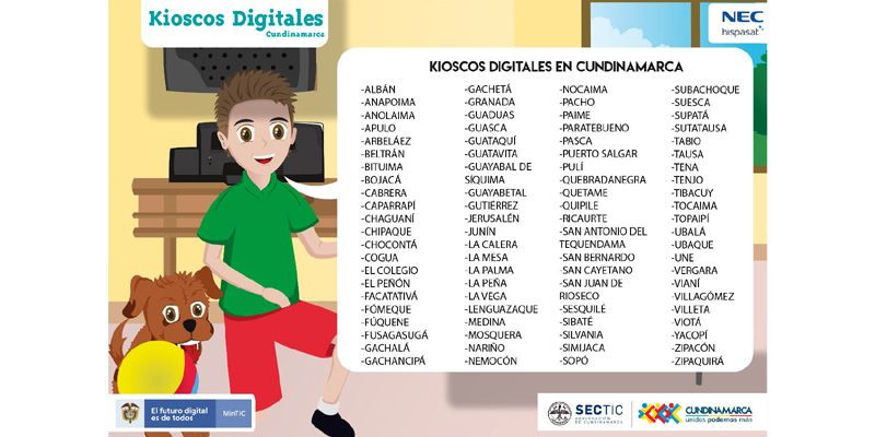 Cundinamarca cuenta con 195 Kioskos Digitales en 85 municipios
























