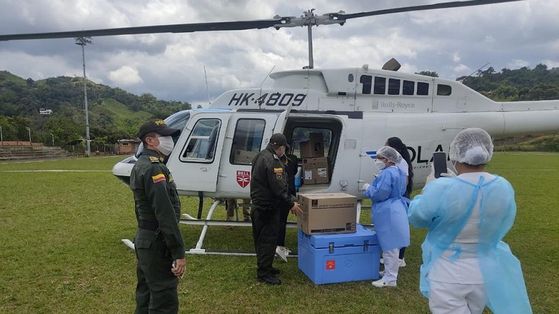 Cundinamarca primer departamento con helicóptero para traslado de vacunas contra Covid 19