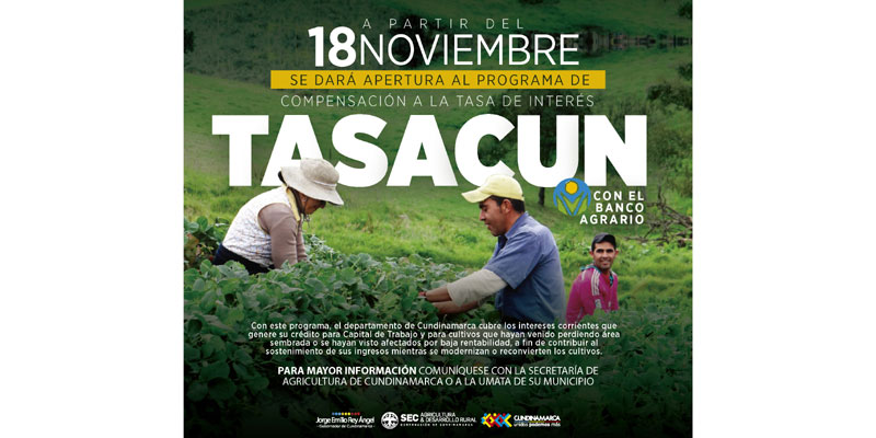 Tasacun, un beneficio para los pequeños productores del campo









