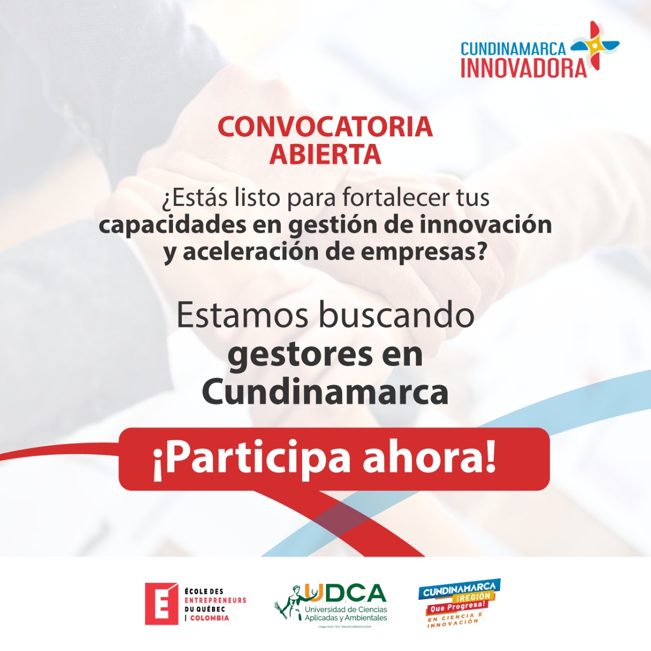 Gobierno departamental amplía plazo para participar en el proyecto Cundinamarca + Innovadora