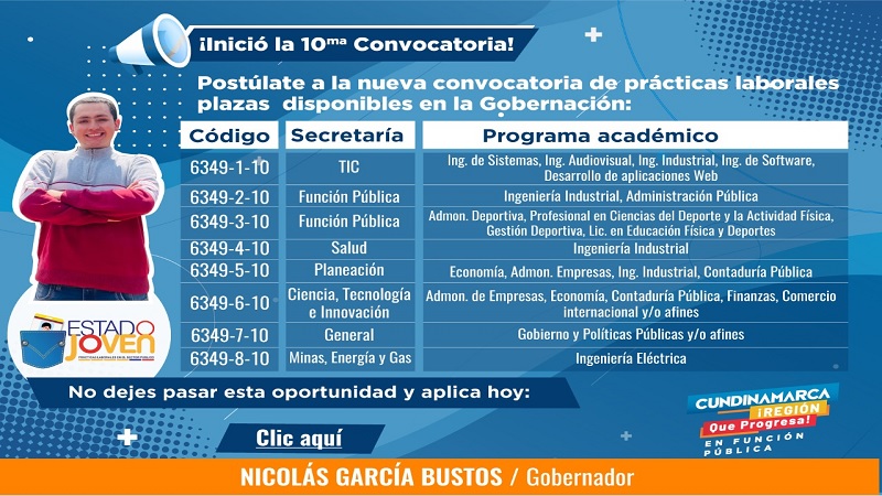 Abierta nueva convocatoria Estado Joven I semestre 2023
