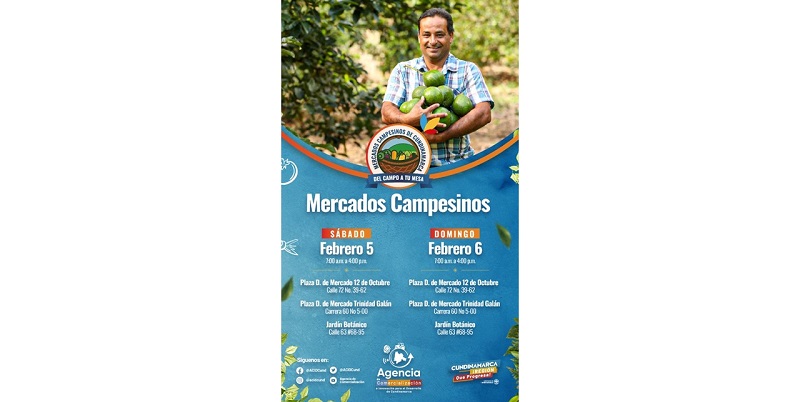 Campesinos cundinamarqueses venden sus productos en plazas de mercado de Bogotá