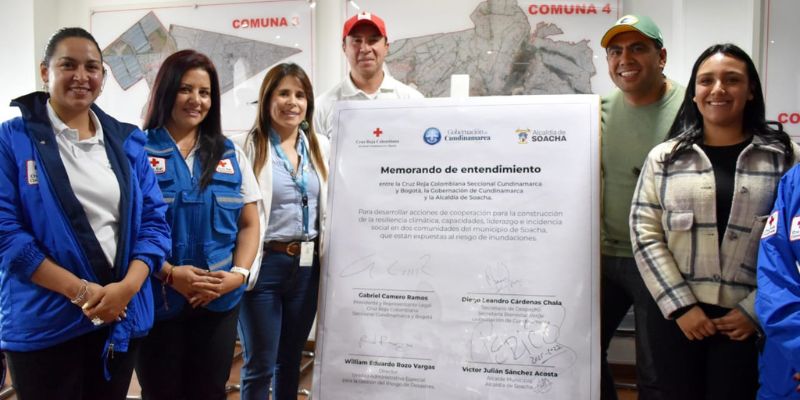 Cruz Roja y Gobernación de Cundinamarca unen esfuerzos para preparar a Soacha frente al cambio climático