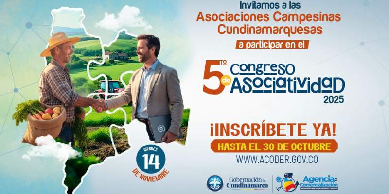 1.000 asociaciones agropecuarias podrán fortalecer sus capacidades en el Quinto Congreso de Asociatividad de Cundinamarca