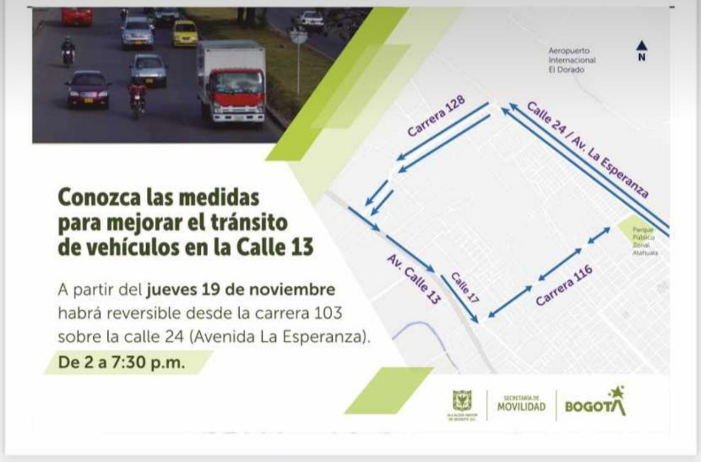 Vehículos particulares tendrán vía exclusiva por la Calle 13


