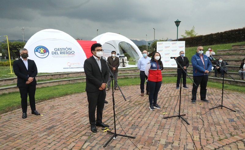 Uaegrd entregó carpas Alu Hall para para la atención de la Covid 19 en Girardot, Soacha, Chía y Mosquera