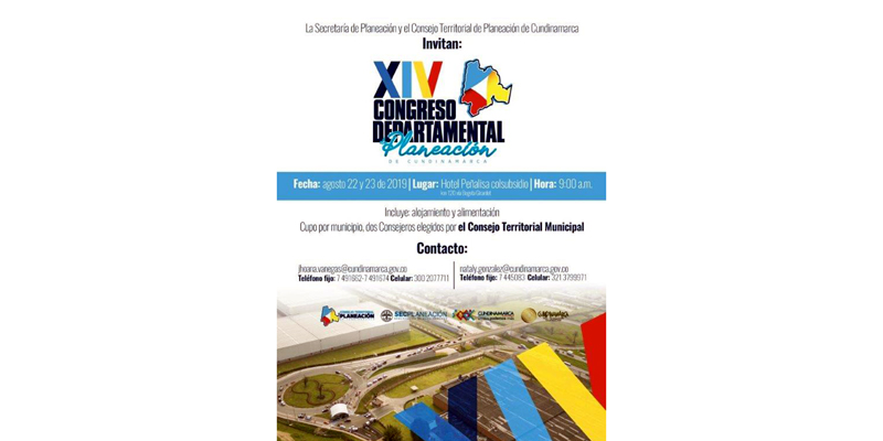 Este jueves inicia el XIV Congreso Departamental de Planeación




























