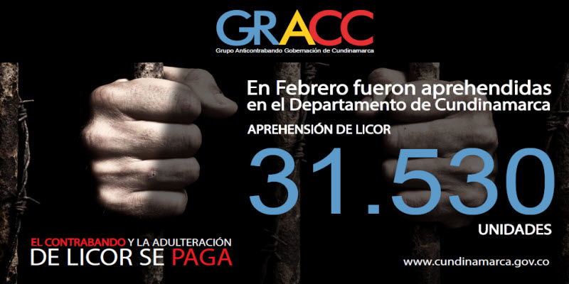 APREHENSIÓN DE LICOR EN EL MES DE FEBRERO DE 2015
