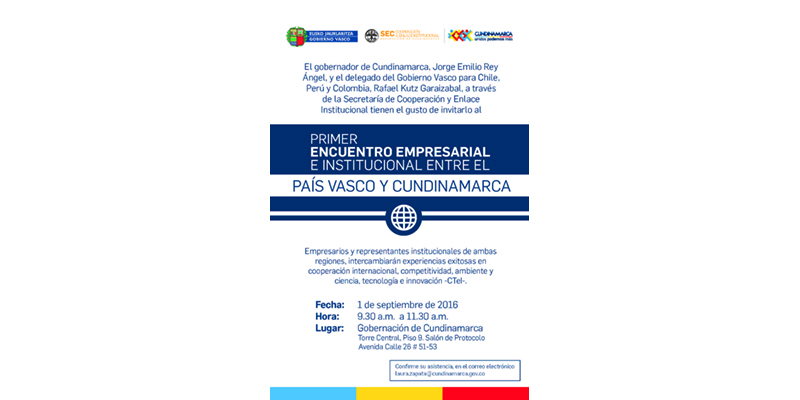Cundinamarca y País Vasco en un mismo escenario para intercambiar buenas prácticas empresariales 