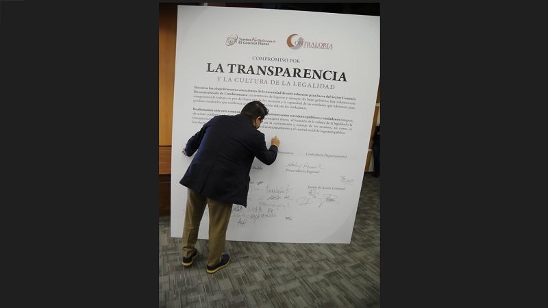 Cundinamarca firmó el Compromiso por la Transparencia y la Cultura de la Legalidad