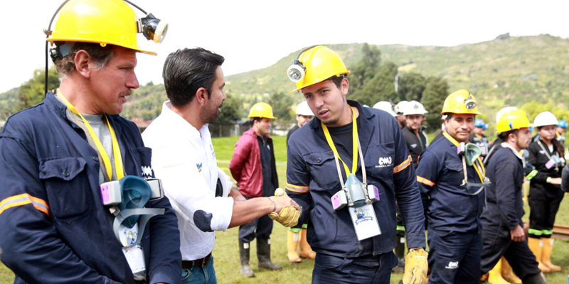 En Guachetá, los mineros demostraron sus habilidades y destrezas