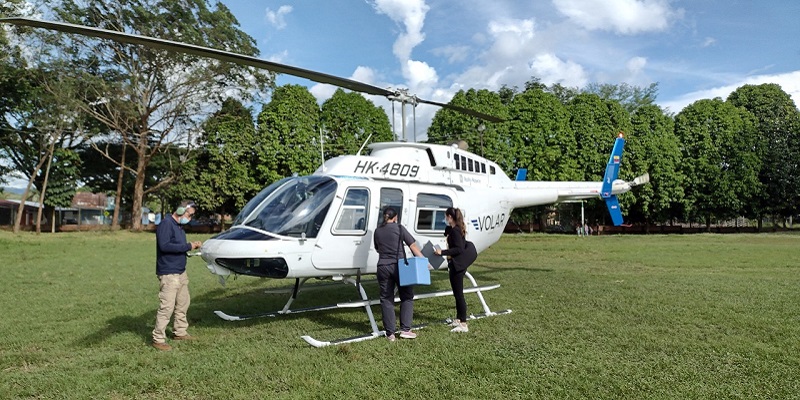 Cundinamarca primer departamento con helicóptero para traslado de vacunas contra Covid 19