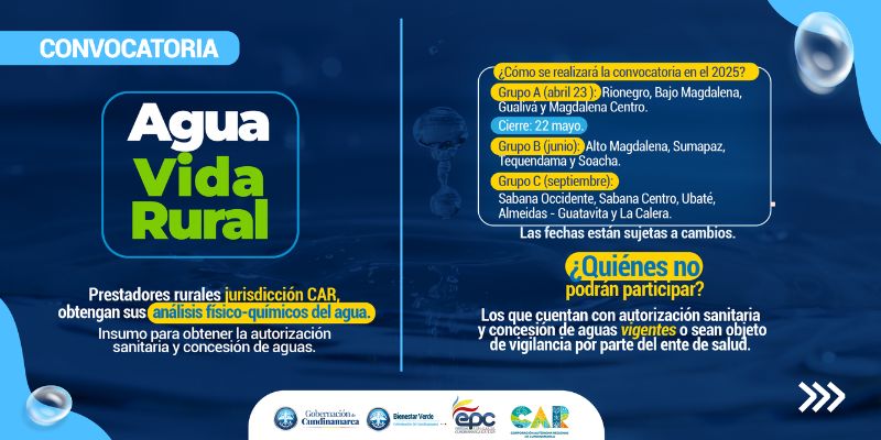 Cundinamarca y la CAR mejorarán la calidad del agua en los acueductos rurales de 98 municipios