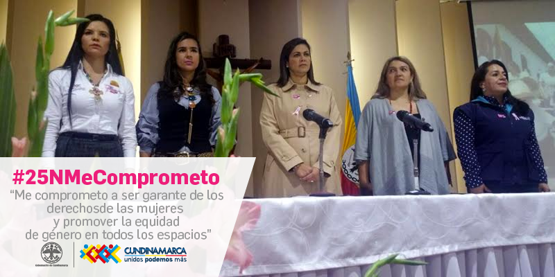 Cundinamarca se compromete con la eliminación de las violencias contra las mujeres
