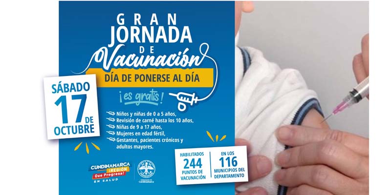 Nueva jornada de vacunación este 17 de octubre

