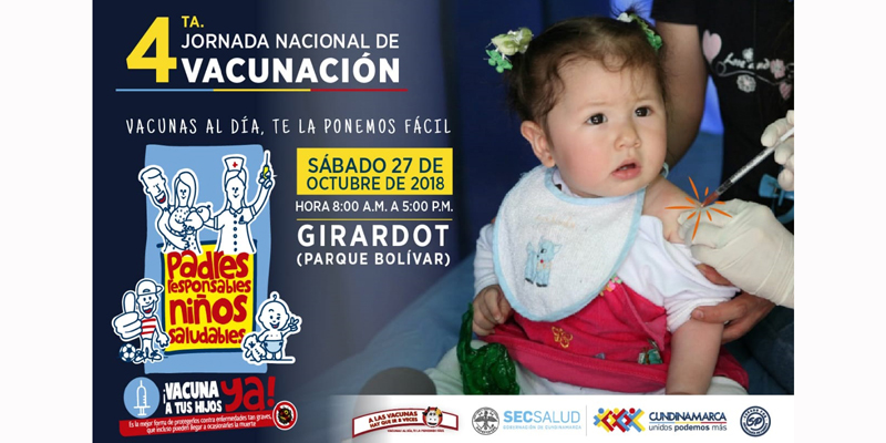 Cundinamarca,  lista para la cuarta jornada nacional de vacunación



