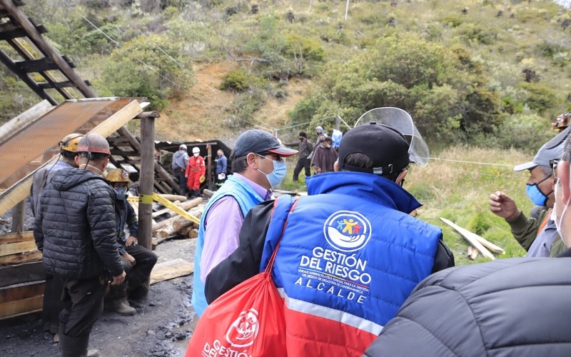 Gobernación adelanta operativo de rescate de tres mineros atrapados en la mina Los Alisos de Lenguazaque
