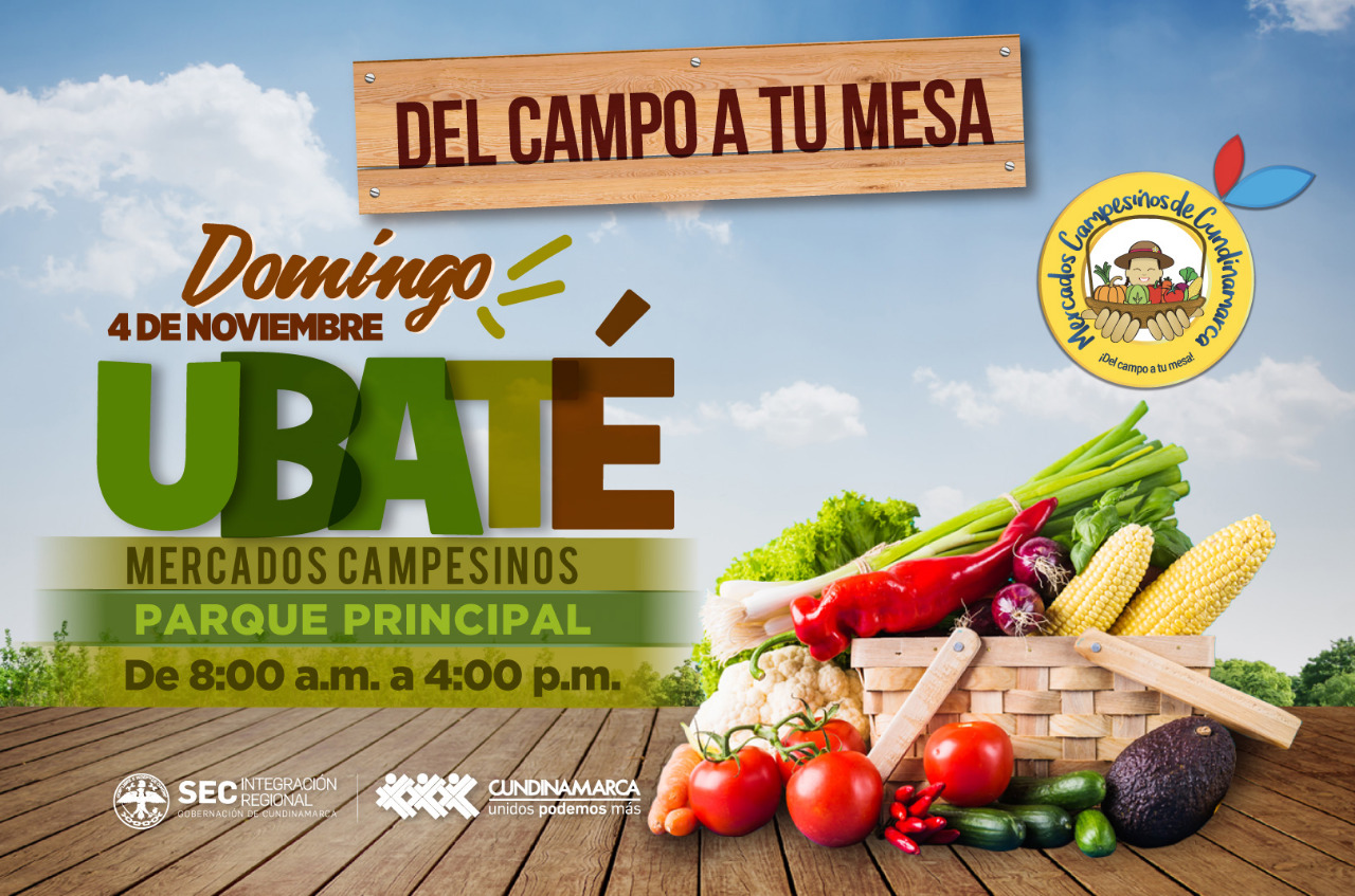 Este fin de semana festivo los mercados campesinos llegan a la capital lechera de Colombia: Ubaté




