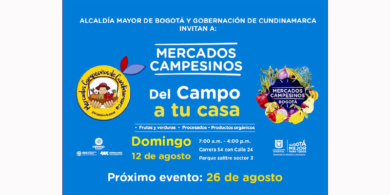 Este fin de semana, mercados campesinos llegan a cuatro localidades de Bogotá
 

