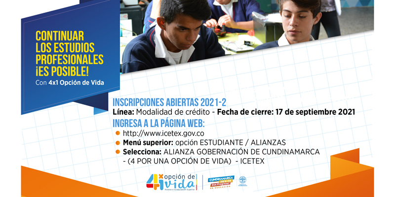 4 por una Opción de Vida abre su convocatoria para el segundo semestre de 2021



