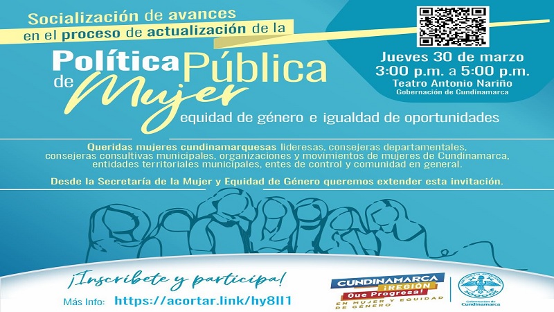 Avance de la actualización de la Política Pública de Mujer y equidad de género